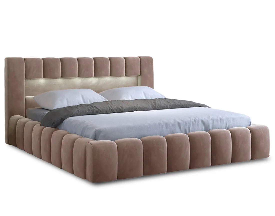 Bestmobilier Bestmobilier Cleo lit coffre LED 180x200