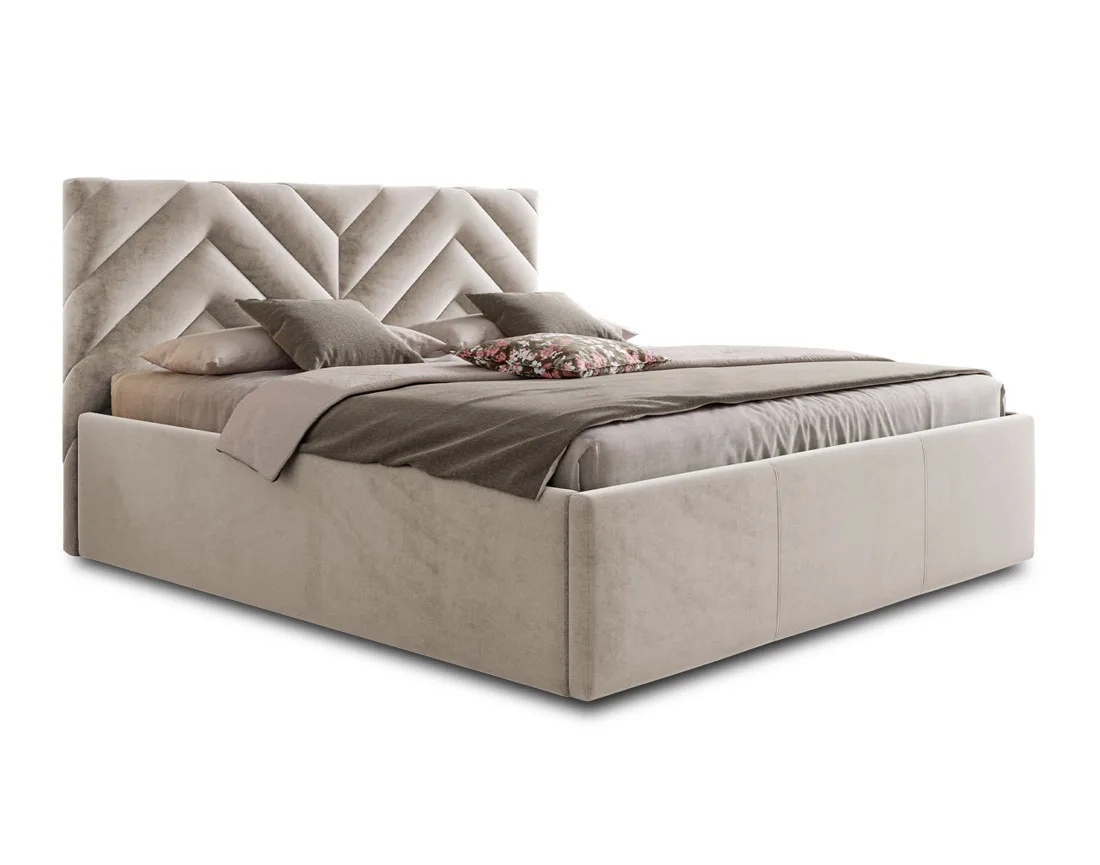 Bestmobilier Bestmobilier Santiago lit coffre 180x200 sommier inclus Beige