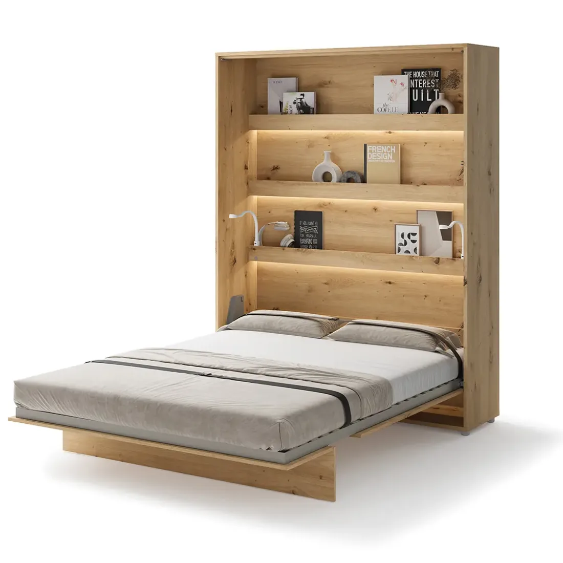Lenart Lenart BC-12 armoire lit escamotable vertical 160x200 chêne artisan (Consus)