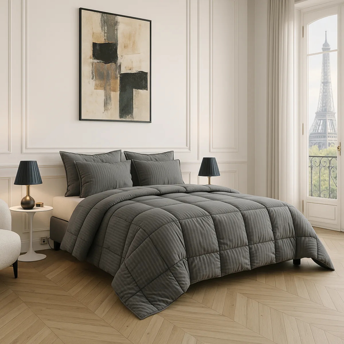SAMPUR SAMPUR Couette Luxe Grise 140x200